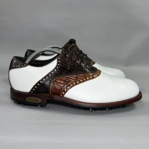 FootJoy Premier Classic Joy Golf Shoes Men's Size 9.5 White Leather Waterproof
