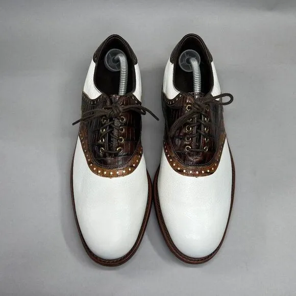 FootJoy Premier Classic Joy Golf Shoes Men's Size 9.5 White Leather Waterproof