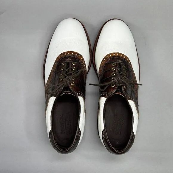 FootJoy Premier Classic Joy Golf Shoes Men's Size 9.5 White Leather Waterproof