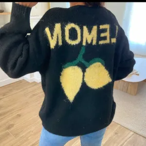 FROM PARIS FRANCE  🇫🇷 BOHO LOOSE FIT LEMON SWEATER