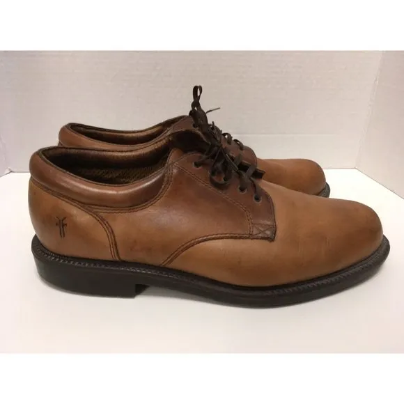 Frye 9 Brown Leather Lace Up Casual Business Occasion Dress Oxford Shoes