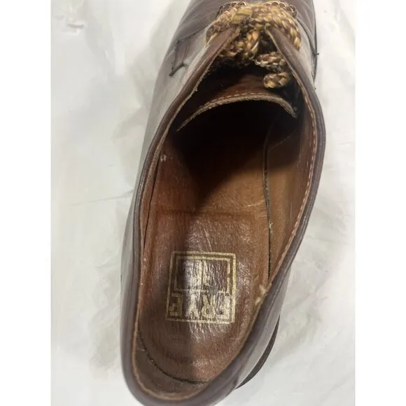 Frye Grant Oxford Men’s Brown Leather Dress Casual Shoes Size 11.5 D