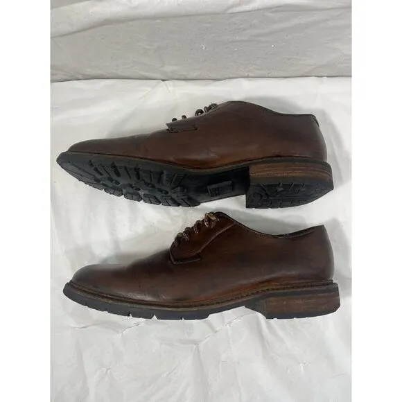 Frye Grant Oxford Men’s Brown Leather Dress Casual Shoes Size 11.5 D