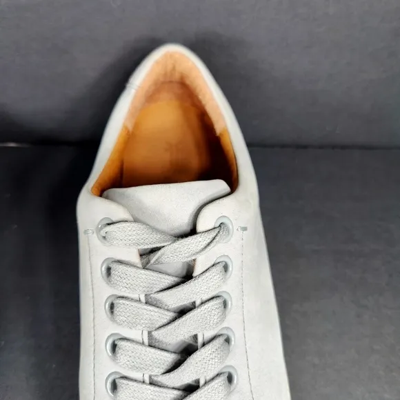 Frye Ivy Low Gray Leather Sneakers Casual Lace Up Camo Sole Women's Shoe Size 7M