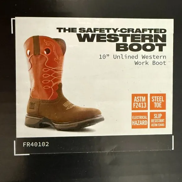 Frye Men's 10&quot; Safety Crafted Wellington Western Work Boots - Steel Toe | New