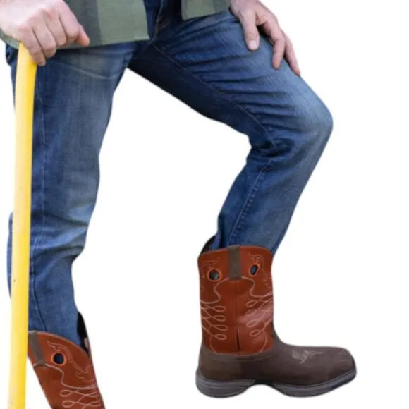 Frye Men's 10&quot; Safety Crafted Wellington Western Work Boots - Steel Toe | New