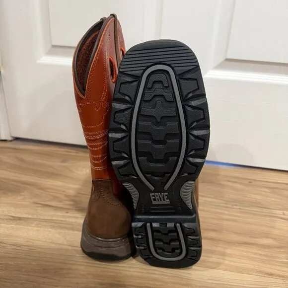 Frye Men's 10&quot; Safety Crafted Wellington Western Work Boots - Steel Toe | New