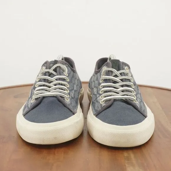 Frye Mens Canvas Low Top Lace Up Navy Blue Sneakers Size 11.5 Casual 3481283