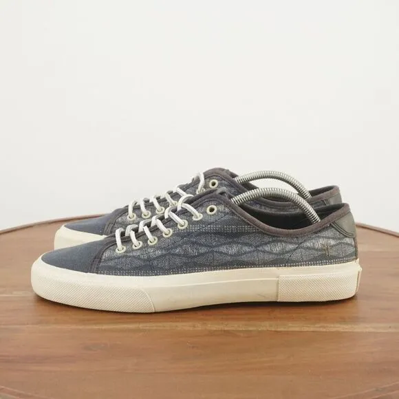 Frye Mens Canvas Low Top Lace Up Navy Blue Sneakers Size 11.5 Casual 3481283