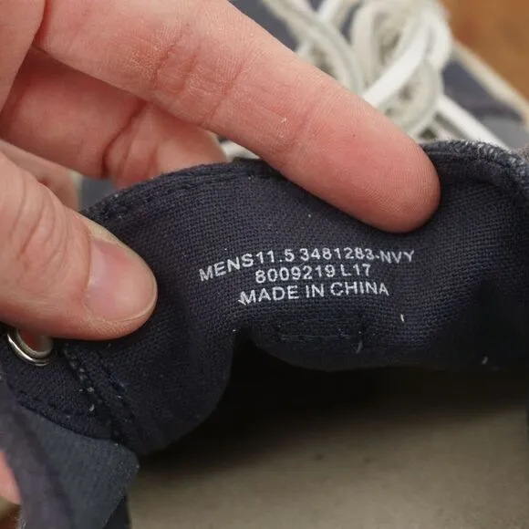 Frye Mens Canvas Low Top Lace Up Navy Blue Sneakers Size 11.5 Casual 3481283