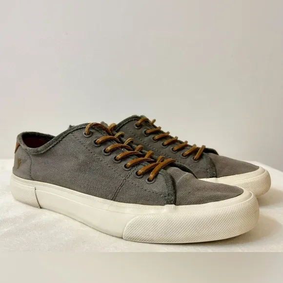 FRYE Men’s Ludlow Low-Top Sneakers Gray Size 10