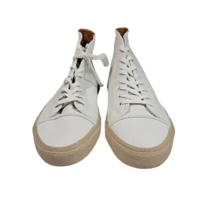Frye Mens Size 13 Ludlow Cap-Toe High White Leather Sneakers