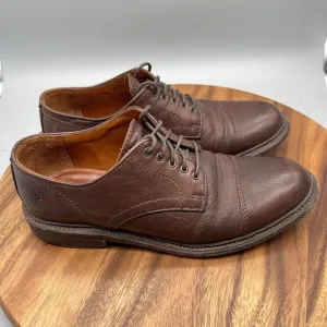 Frye Shoes Mens Size 10 D Oxford Brown Leather 3487891 Lace Up Casual Dress Shoe