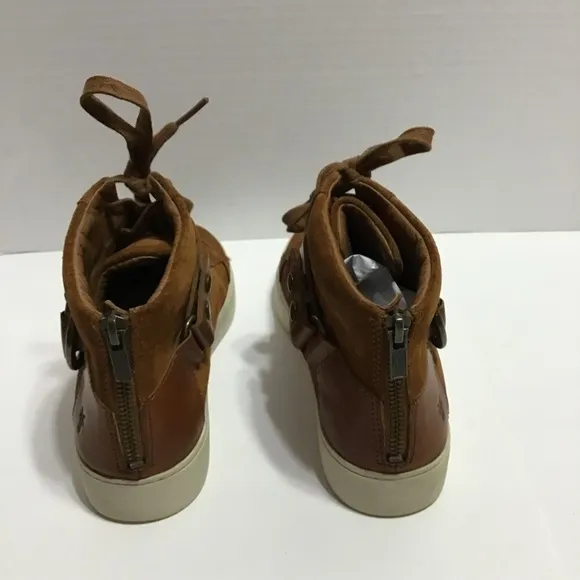 Frye Sneakers Lena Harness Fashion Suede Leather Zip Lace-Up 3471333 Women 7