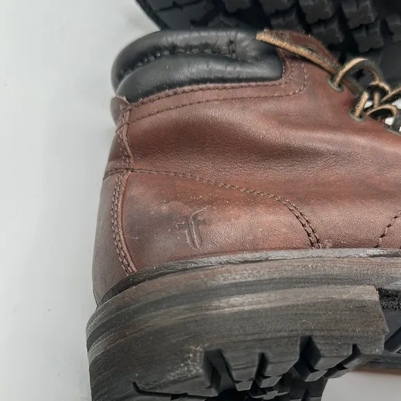 Frye Sz 7 Brown Leather Hiking Lace-Up Boots
