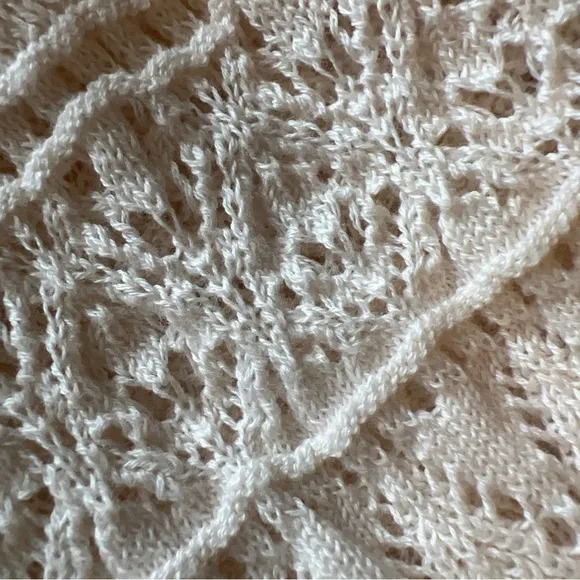 Garnet Hill Sz M Long Sleeve SWEATER White💖
