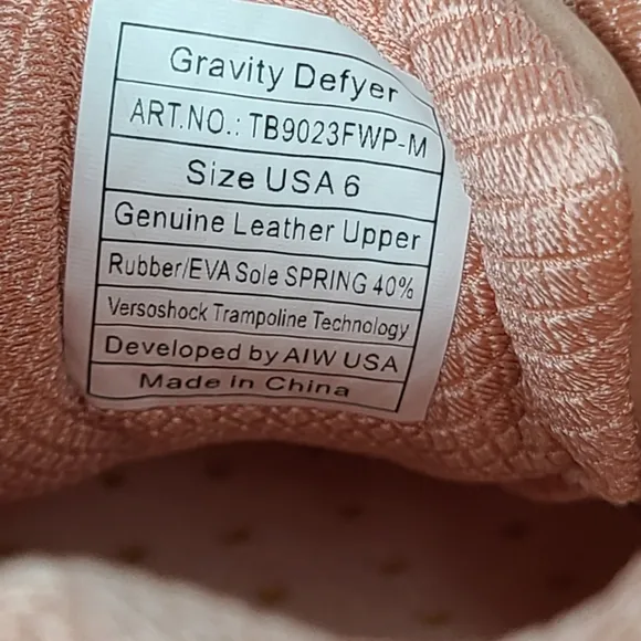 Gdefy Gravity Defyer Orion Sneakers TB9023FWP Size 6