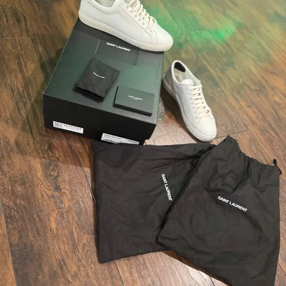 Gently worn  Saint Laurent Andy leather sneakers