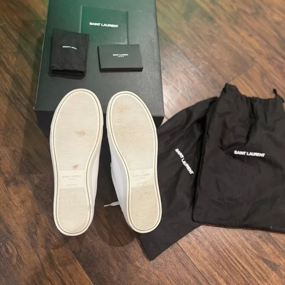 Gently worn  Saint Laurent Andy leather sneakers