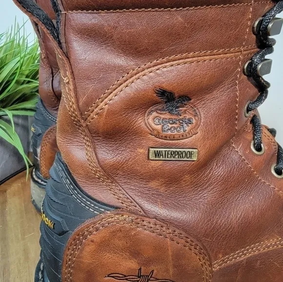 Georgia Boot Carbo-Tec LT Waterproof Lacer Work Boot Size 42