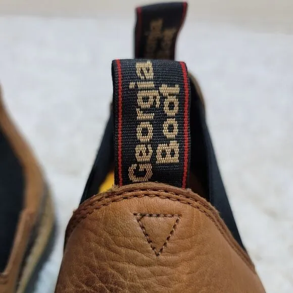 Georgia Boot Giant Revamp Romeo Gored Leather Brown Oil Resistant Work Boots