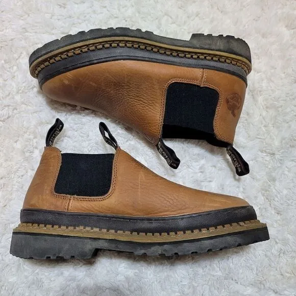 Georgia Boot Giant Revamp Romeo Gored Leather Brown Oil Resistant Work Boots