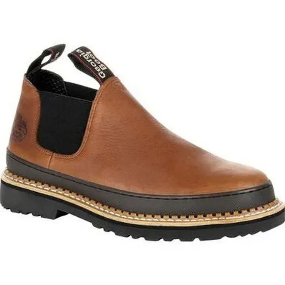 Georgia Boot Giant Revamp Romeo Gored Leather Brown Oil Resistant Work Boots