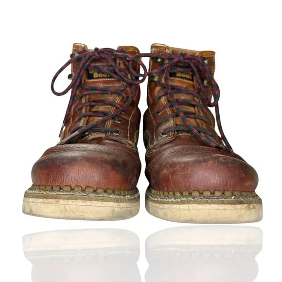 Georgia Boot Wedge‎ Work Boots Mens 10.5 Brown Leather Electrical Hazard Safety