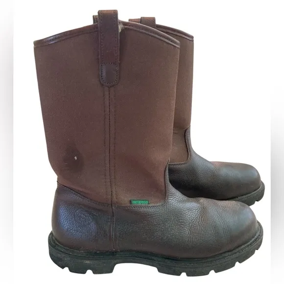 Georgia Boot Wellington 11'' Homeland Waterproof Steel Toe Work Boots (Size 10W)