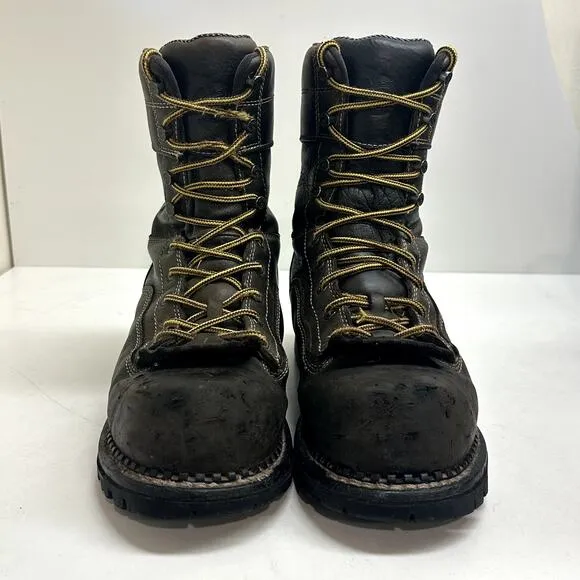 Georgia Boots Men's 9&quot; CT Logger Brown Leather Composite Toe Waterproof 8.5