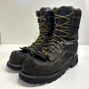 Georgia Boots Men's 9&quot; CT Logger Brown Leather Composite Toe Waterproof 8.5