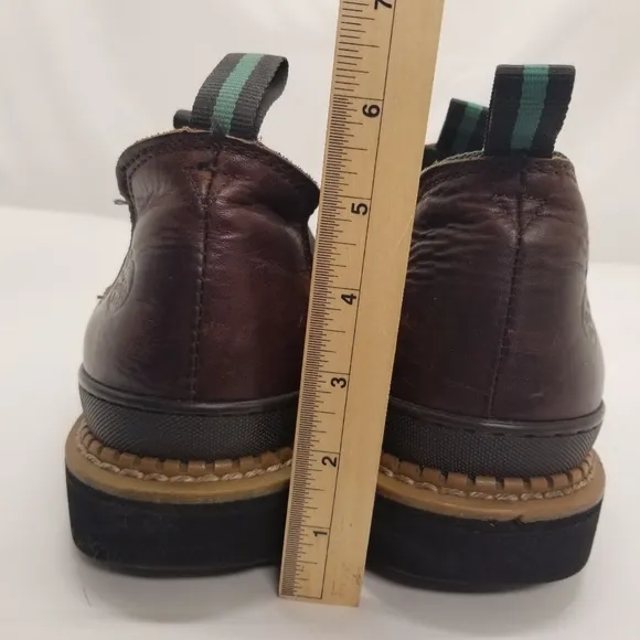 Georgia Giant Mens Sz 12W Romeo Soggy Brown Leather Slip On Work Shoe Ankle Boot