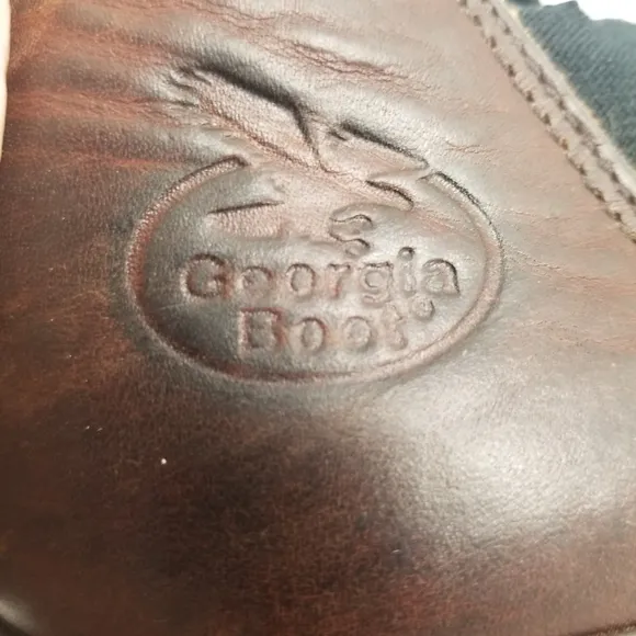 Georgia Giant Mens Sz 12W Romeo Soggy Brown Leather Slip On Work Shoe Ankle Boot