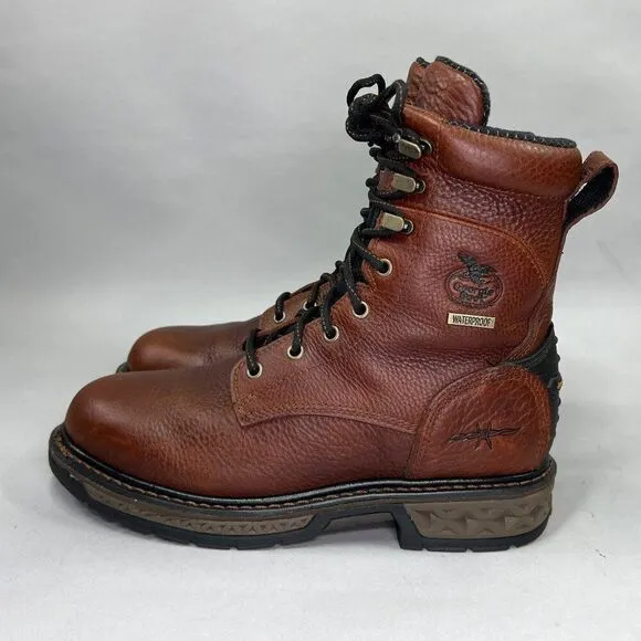 Georgia Men's Size 8 Carbo-Tec LT Waterproof Lacer Work Boots