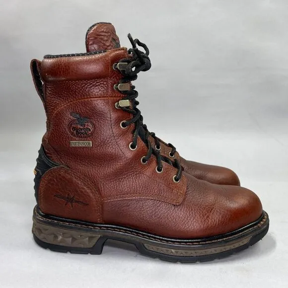 Georgia Men's Size 8 Carbo-Tec LT Waterproof Lacer Work Boots