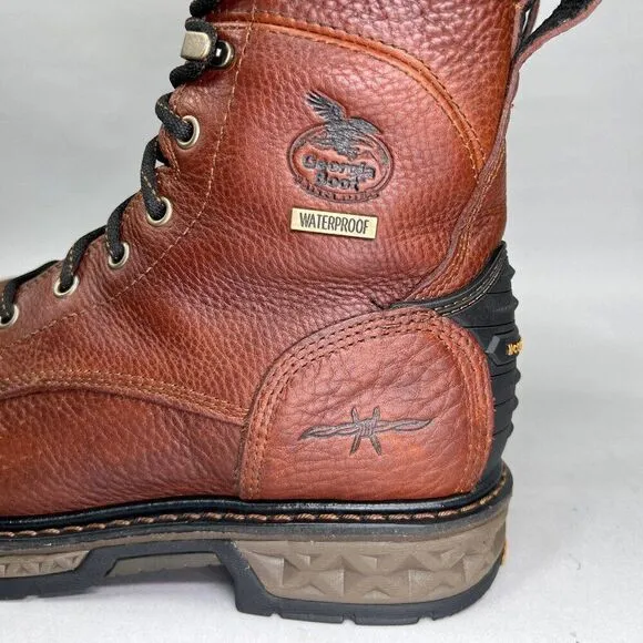 Georgia Men's Size 8 Carbo-Tec LT Waterproof Lacer Work Boots