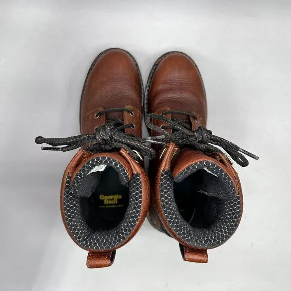 Georgia Men's Size 8 Carbo-Tec LT Waterproof Lacer Work Boots