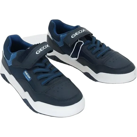 Geox Boy's Djrock Black/Royal Sneakers - US 2 Little Kid