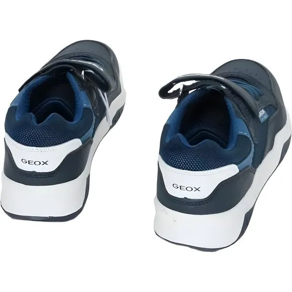 Geox Boy's Djrock Black/Royal Sneakers - US 2 Little Kid