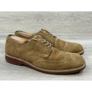 G.H. Bass &amp; Co. Pembroke Mens Loafers Brown Suede Casual Wingtip Shoes Size 10