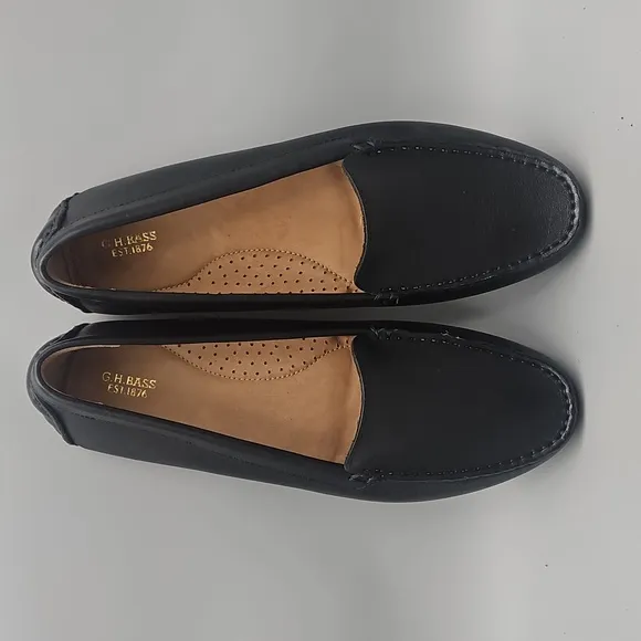 GH Bass Women's Dylan Driver Moccasin Loafer Flats Shoes Black Size 10