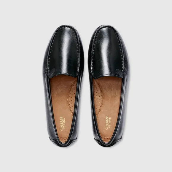 GH Bass Women's Dylan Driver Moccasin Loafer Flats Shoes Black Size 10