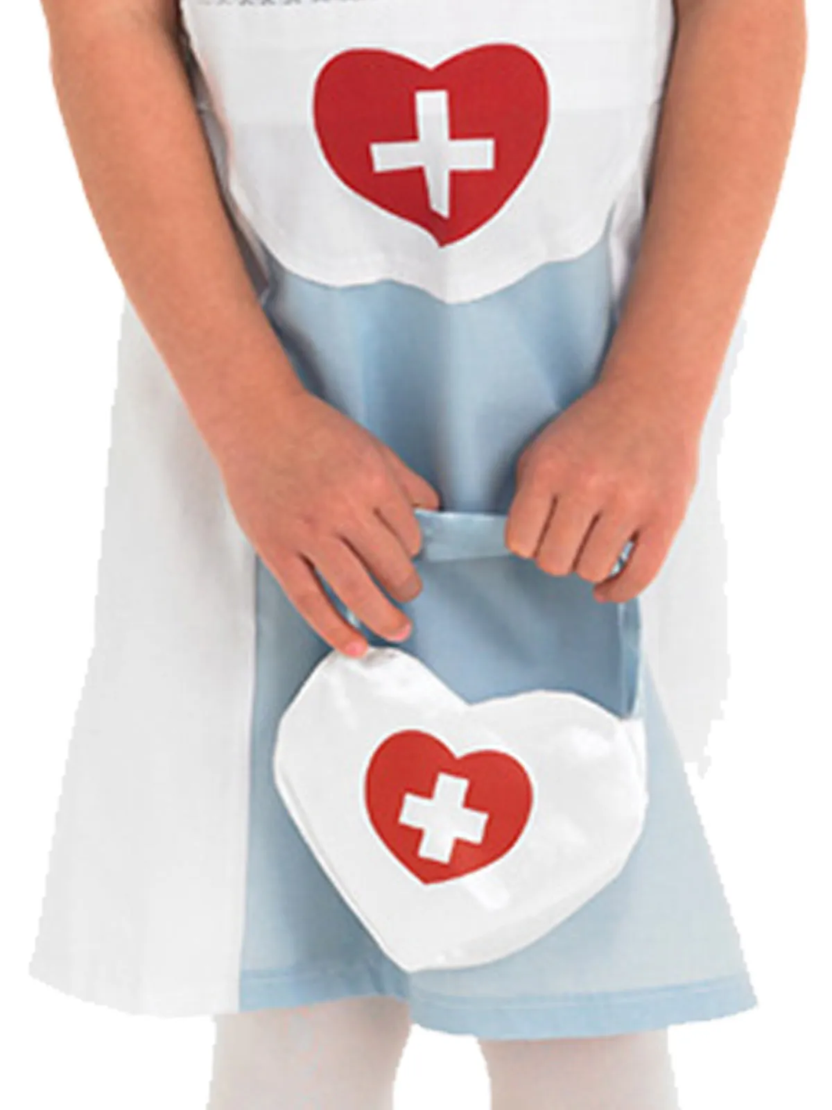 Girls Nurse Costume Dress Hat Bag