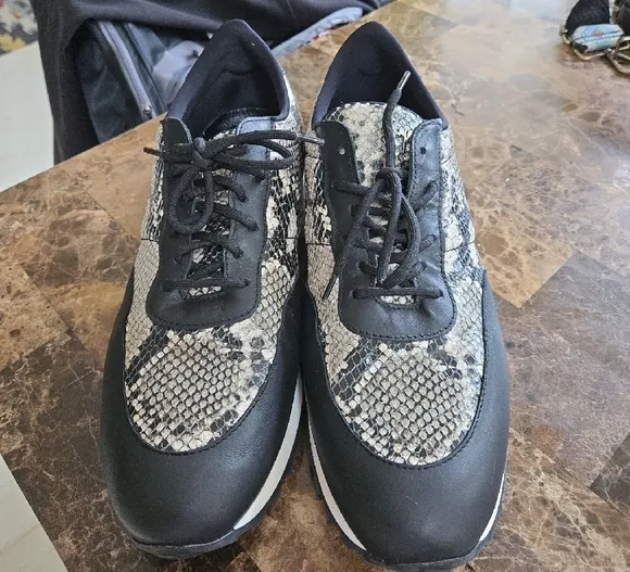 Giuseppe Zanotti Luxury Jimi leather low-top sneakers Snake Print.