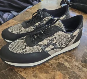Giuseppe Zanotti Luxury Jimi leather low-top sneakers Snake Print.