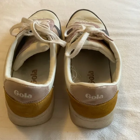 Gola Classics Women's Grandslam Quadrant Sneakers 8 Off White/Ash/Rose Gold/Sun