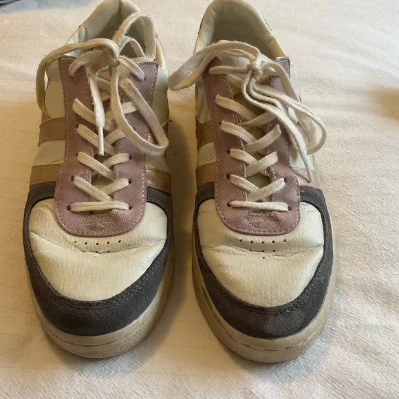 Gola Classics Women's Grandslam Quadrant Sneakers 8 Off White/Ash/Rose Gold/Sun