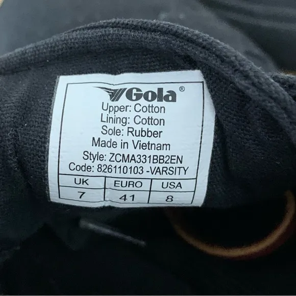 Gola Vegan Classics Men's Varsity Sneakers Size 8