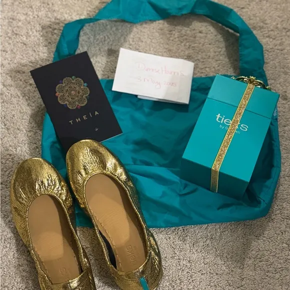 Gold Women's Flats by Tieks