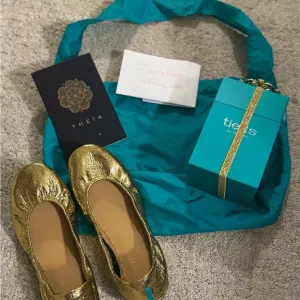 Gold Women's Flats by Tieks